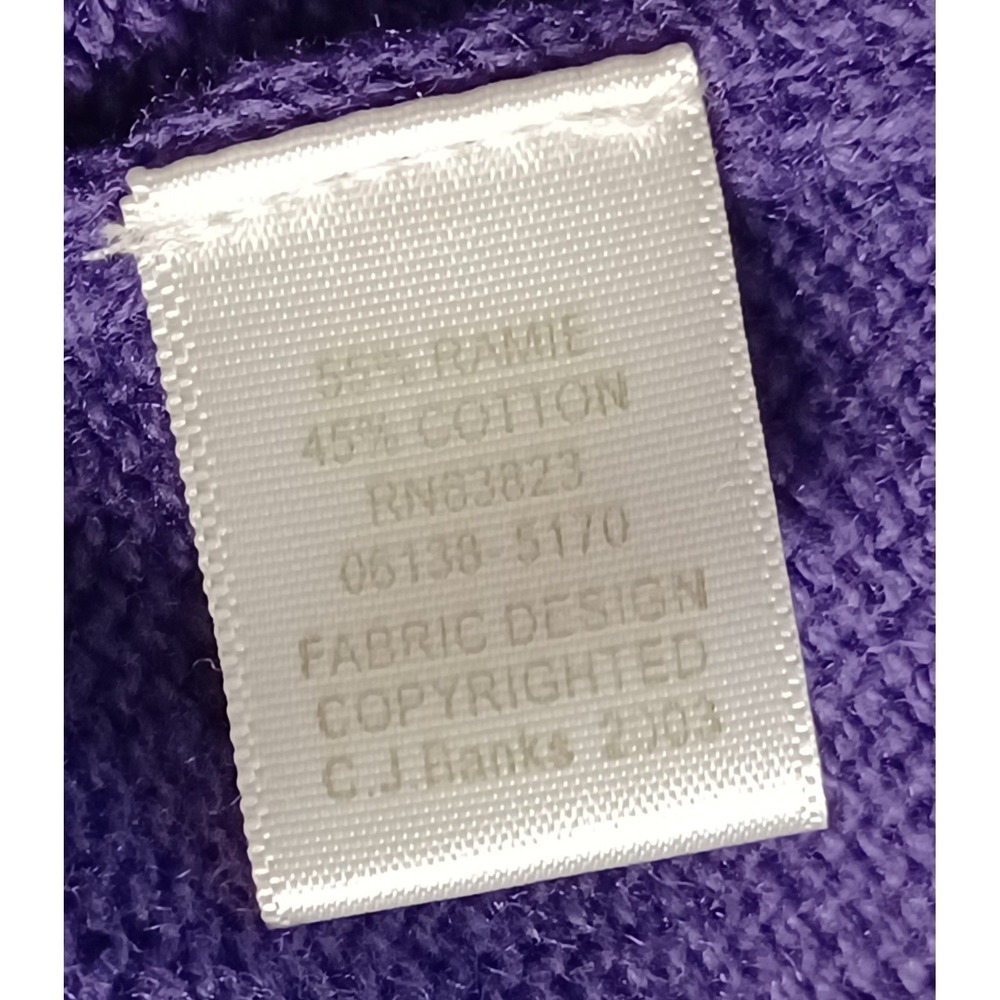 Red Hat Society Embroidered Cardigan Sweater 1X Black Purple Color Block L/S - Picture 5 of 11